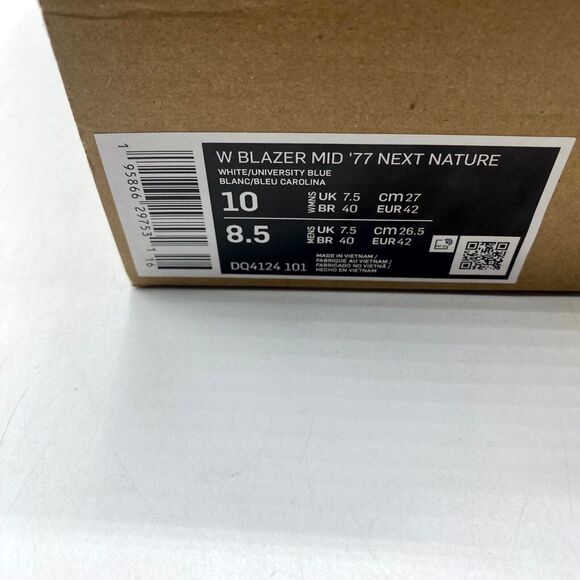 Nike Blazer Mid '77 Next Nature Sneaker White DQ4124-101 Womens Size 10 New - Picture 9 of 12